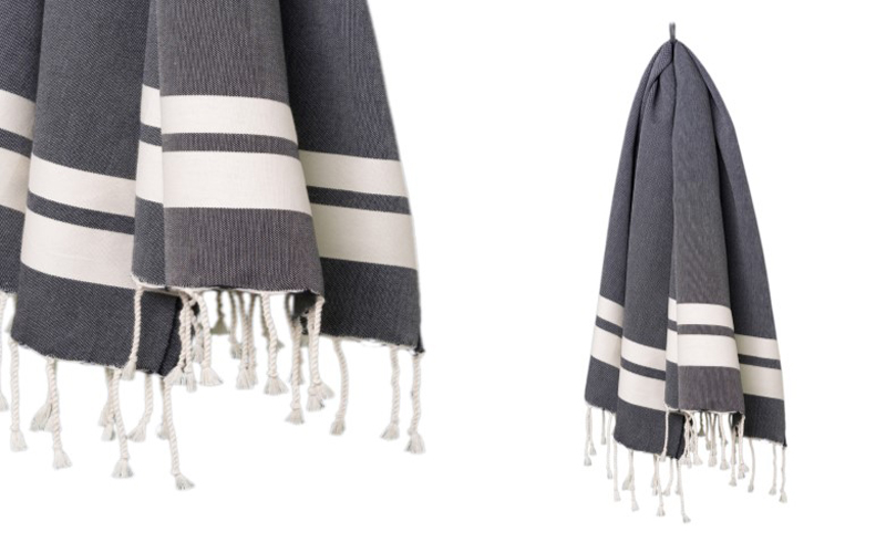 Fouta Saunatuch - 200 x 100 cm - Schwarz