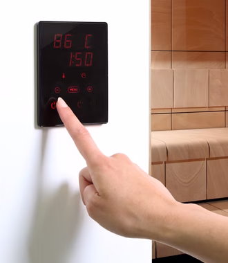 Saunasteuerung mit Kindersperre